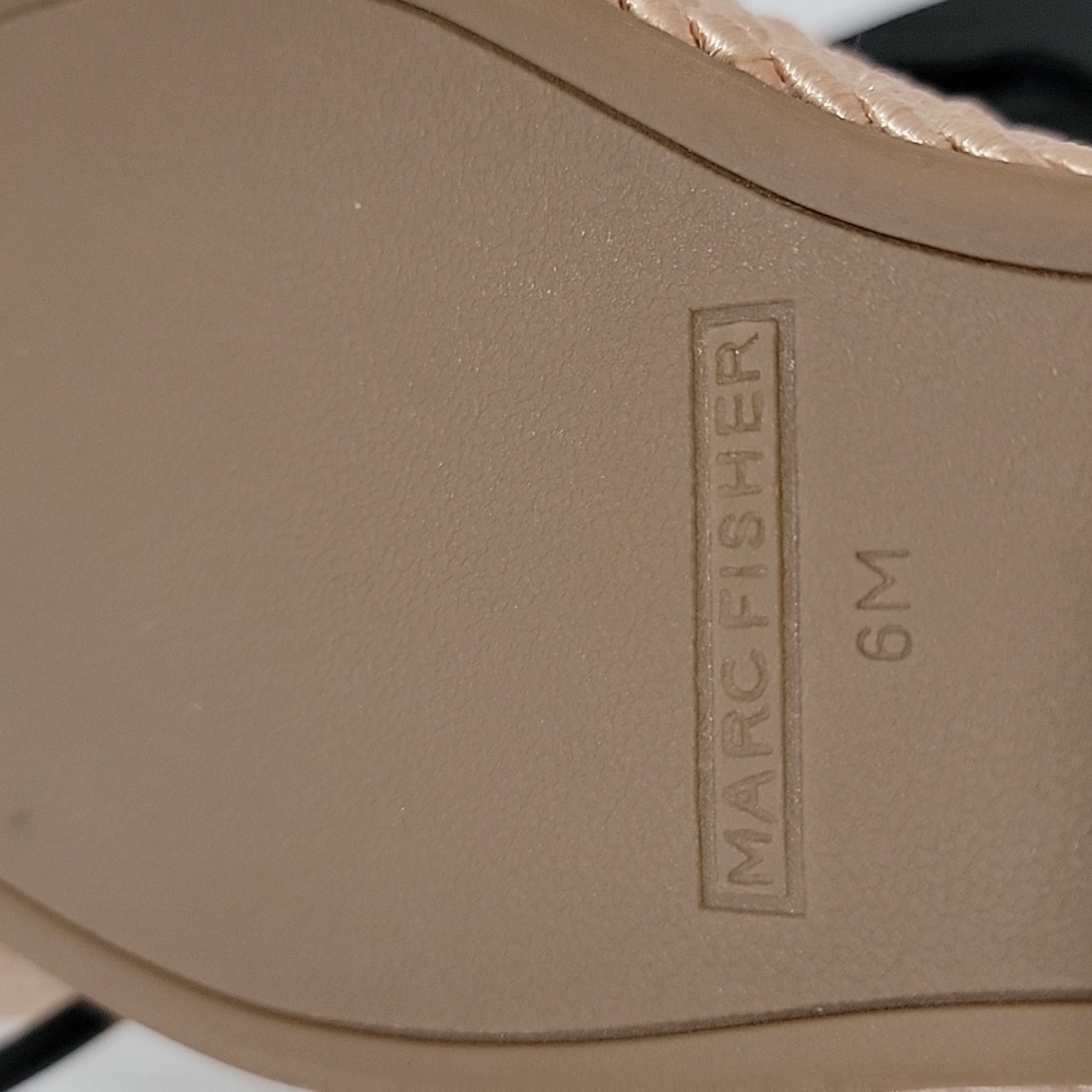 NWOT Marc Fisher Espadrille Wedge Sandals Black Sz: 6 - Picture 6 of 10